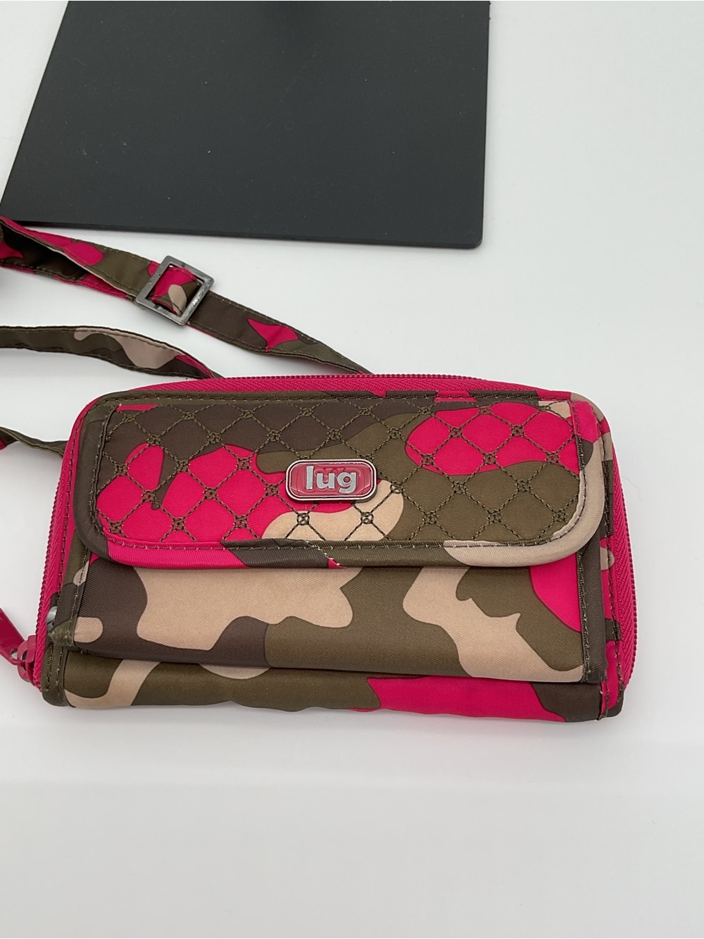 Lug Pink Camo Kickflip Crossbody Pouch